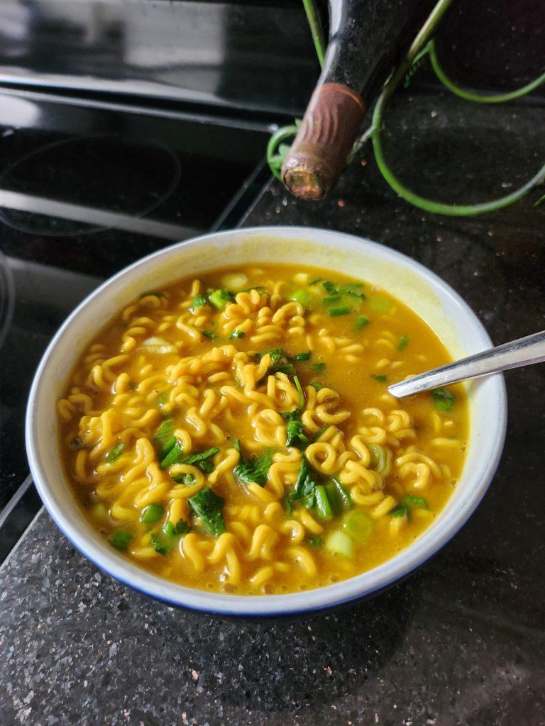 Vite Ramen Japanese Curry, added parsley and spring onion.